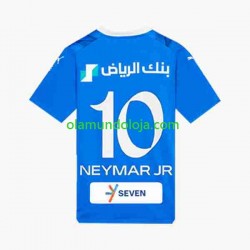 Camisola Al Hilal Neymar JR 10 Homem Equipamento Primeiro 2023-2024 Manga Curta